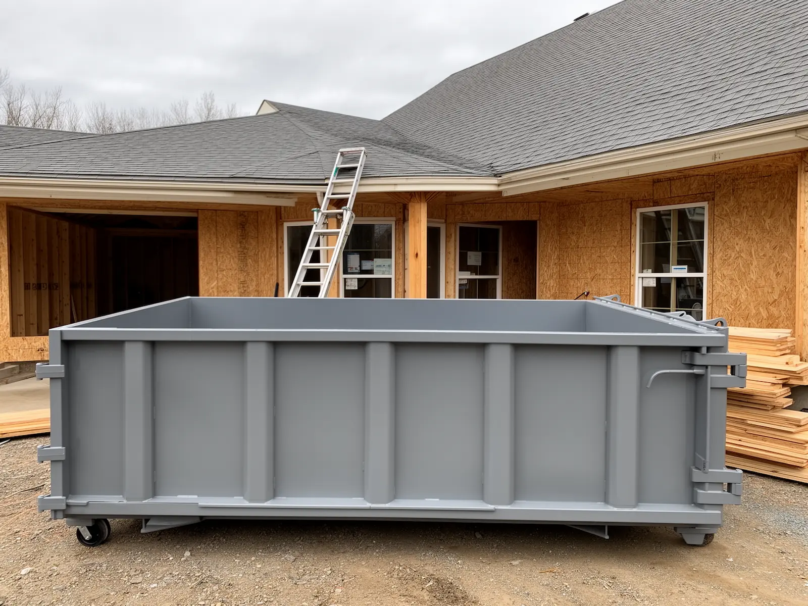 Roll-off dumpster from Lawrence Hard Hat Dumpsters in Lawrence, KS